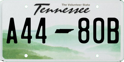 TN license plate A4480B