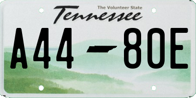 TN license plate A4480E