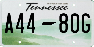 TN license plate A4480G
