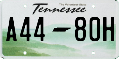 TN license plate A4480H