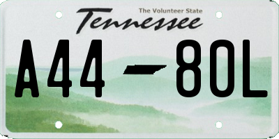 TN license plate A4480L