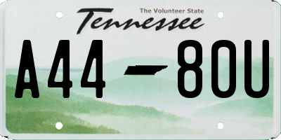 TN license plate A4480U