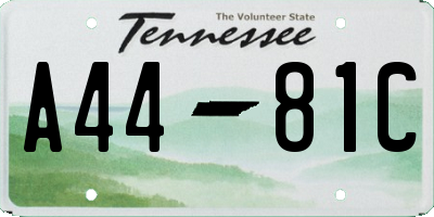 TN license plate A4481C