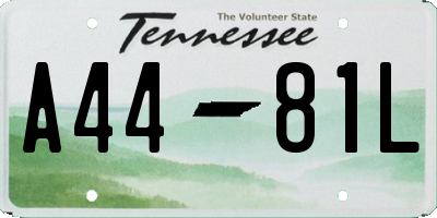 TN license plate A4481L