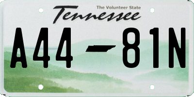 TN license plate A4481N