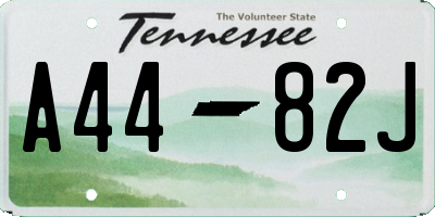 TN license plate A4482J