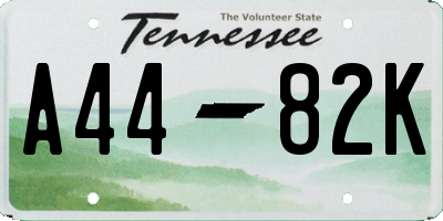 TN license plate A4482K
