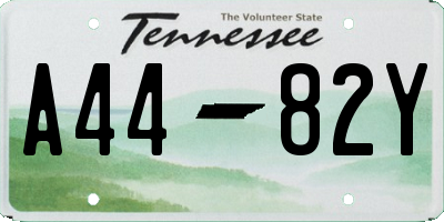 TN license plate A4482Y