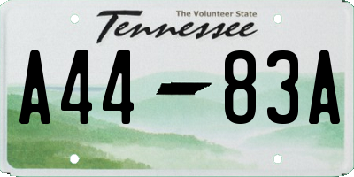 TN license plate A4483A