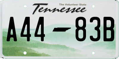 TN license plate A4483B