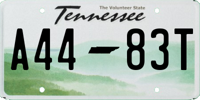 TN license plate A4483T