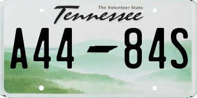 TN license plate A4484S