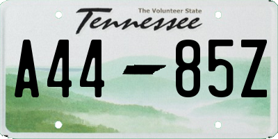 TN license plate A4485Z