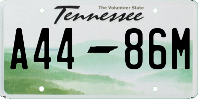 TN license plate A4486M