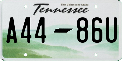 TN license plate A4486U