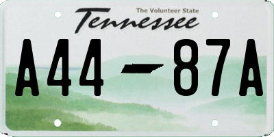 TN license plate A4487A