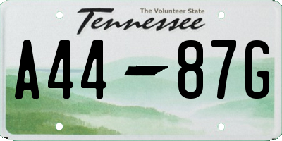 TN license plate A4487G