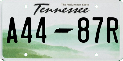 TN license plate A4487R