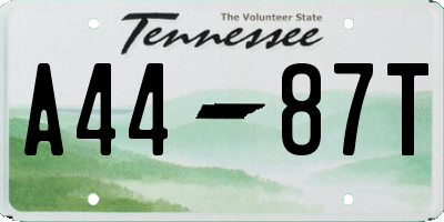 TN license plate A4487T