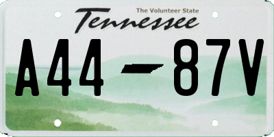 TN license plate A4487V