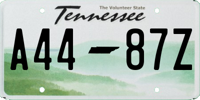 TN license plate A4487Z