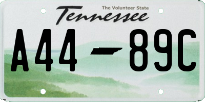 TN license plate A4489C