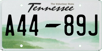 TN license plate A4489J
