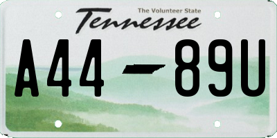TN license plate A4489U