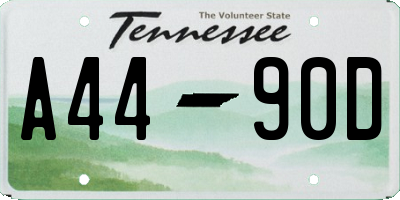 TN license plate A4490D