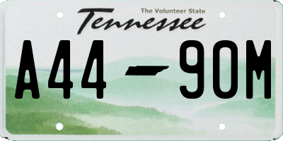TN license plate A4490M