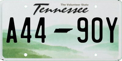 TN license plate A4490Y