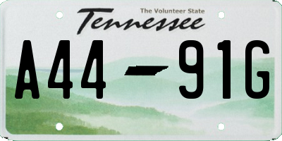 TN license plate A4491G