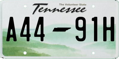 TN license plate A4491H