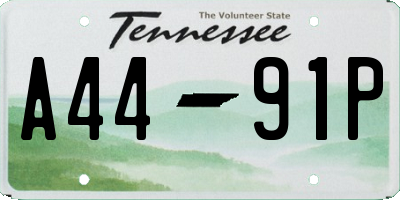 TN license plate A4491P
