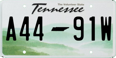 TN license plate A4491W