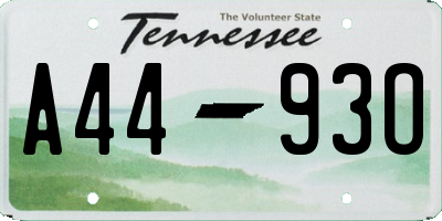 TN license plate A4493O