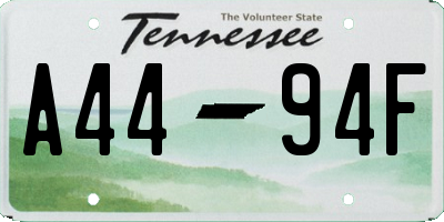 TN license plate A4494F