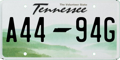 TN license plate A4494G