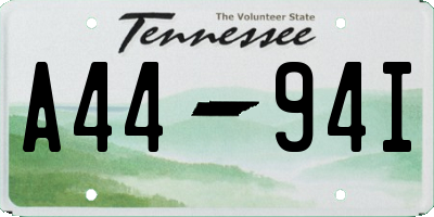 TN license plate A4494I