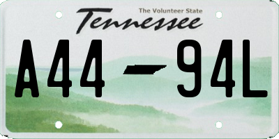 TN license plate A4494L
