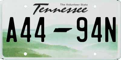 TN license plate A4494N