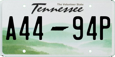 TN license plate A4494P