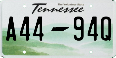 TN license plate A4494Q