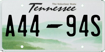 TN license plate A4494S