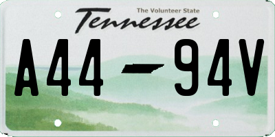 TN license plate A4494V