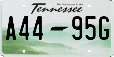 TN license plate A4495G