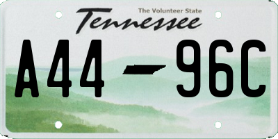 TN license plate A4496C