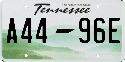 TN license plate A4496E