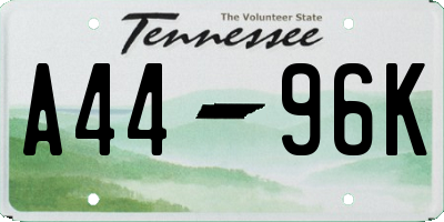 TN license plate A4496K