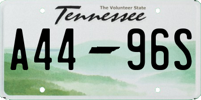 TN license plate A4496S